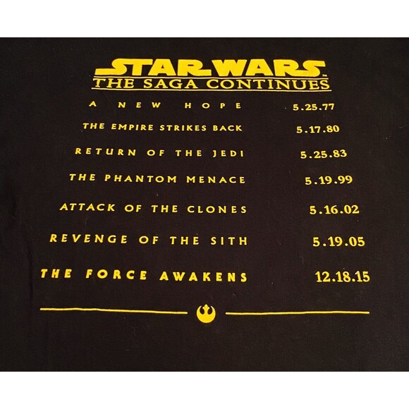 STAR WARS T-Shirt The Force Awakens Movie Galaxy Premiere Collection Size Large - Picture 8 of 11